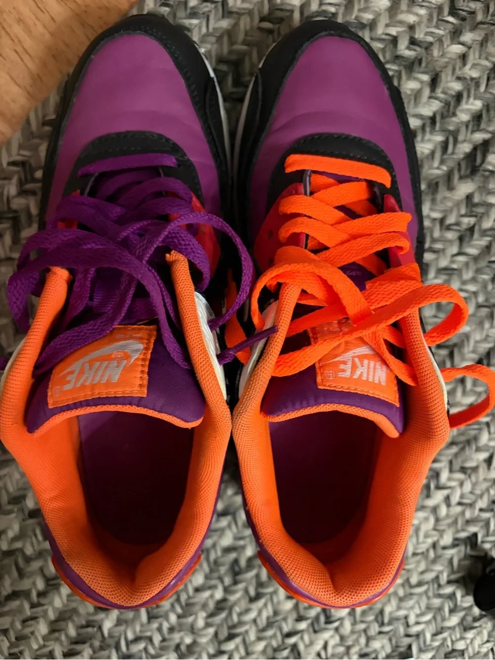 Nike Kids' Air Max Sneakers in Purple, Black, Orange & White